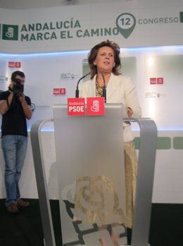 La Presidenta Del PSOE-A, Rosa Torres, En Rueda De Prensa