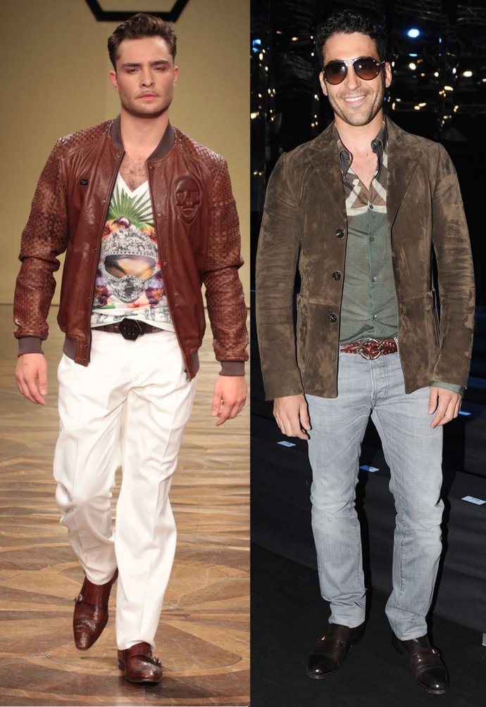 Montaje de Ed Westwick y Miguel Ángel Silvestre en la Semana de la Moda Masculin