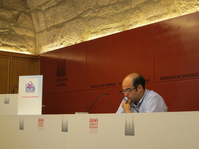 El Portavoz Del BNG En Santiago, Rubén Cela, En El Ayuntamiento