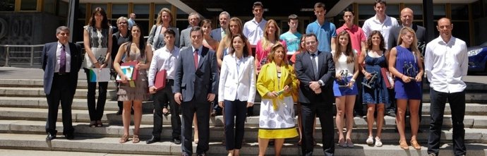 Premiados Con El Presidente Del Consejo Superior De Deporte, Miguel Cardenal