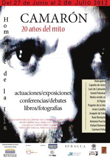 Cartel Programación De Homenaje Al 20 Aniversario De La Muerte De Camarón