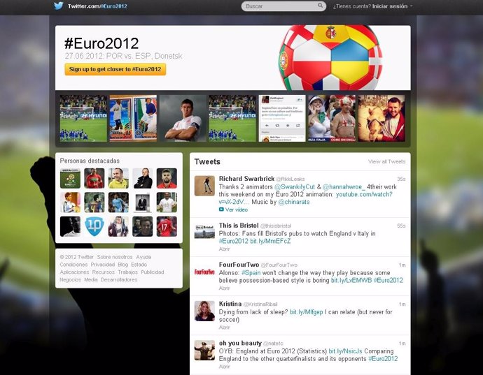 Página De Twitter Para Euro2012 