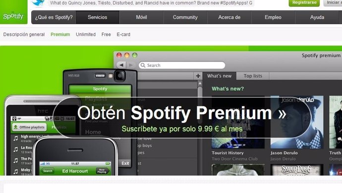 Servicio Spotify Premium