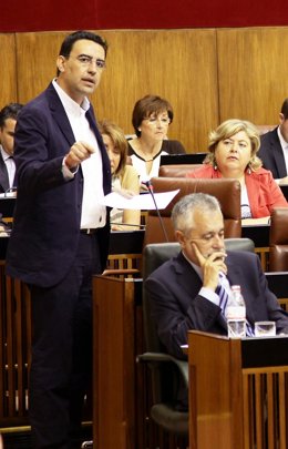 José Antonio Griñán Y Mario Jiménez, En El Pleno Del Parlamento