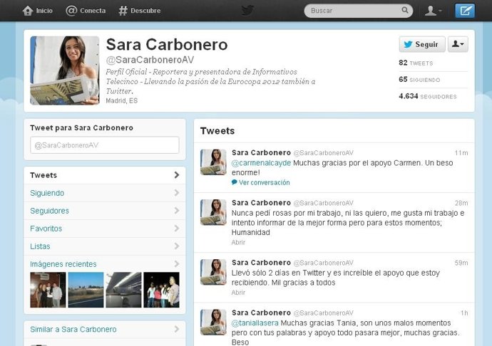 Cuenta De Twitter De Sara Carbonero