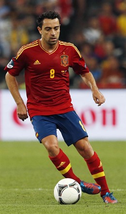 El Centrocampista De La Selección Española Xavi Hernández
