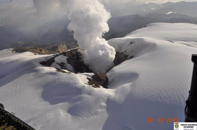Volcán Nevado Del Ruiz En Colombia