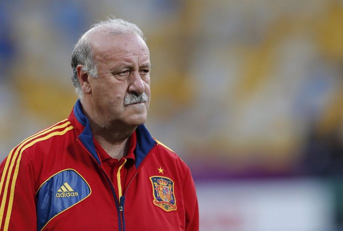 El Seleccionado Español Vicente Del Bosque Antes De La Final Con Italia