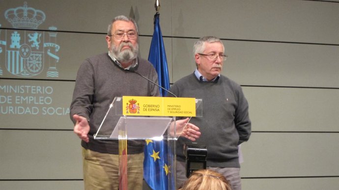 Méndez Y Toxo Tras Reunirse Con La Ministra De Empleo