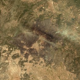 Incendiosde Cortes de Pallás y Andlilla vistos por el satélite Deimos 1