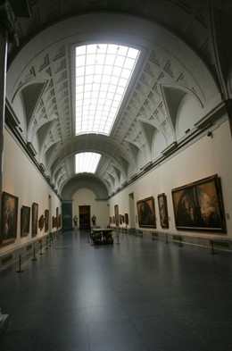 Una de las galerías centrales del Museo del Prado