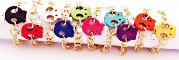 Nuevas pulseras con calaveras 