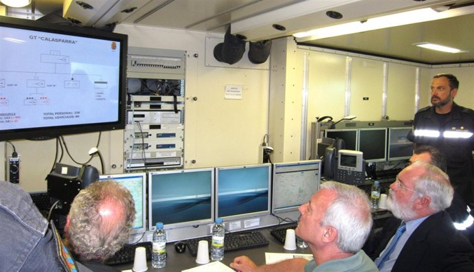 Valcárcel en el PMA de la UME en Moratalla