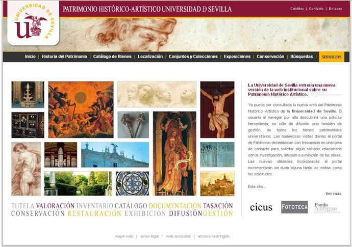 La Hispalense estrena una nueva versión de la web sobre su Patrimonio Artístico