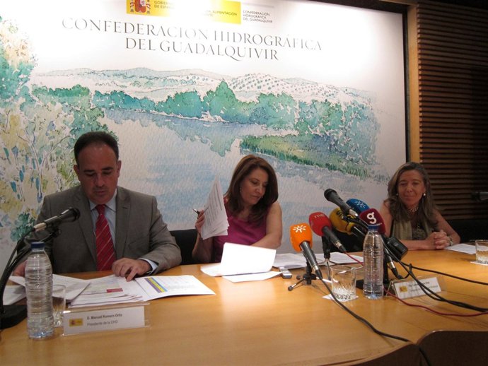 Manuel Romero, Carmen Crespo Y Felisa Panadero, En Rueda De Prensa