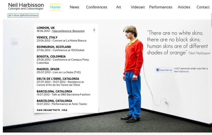 Página web de Neil Harbisson 