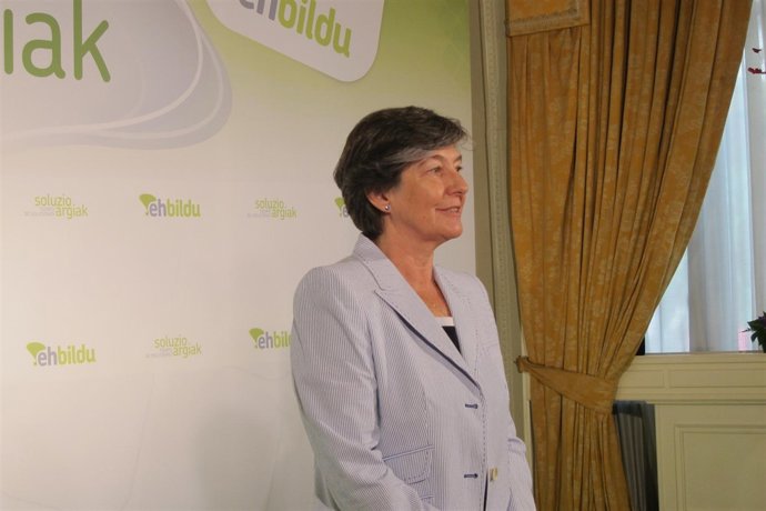 La candidata a lehendakari de EH Bildu, Laura MIntegi