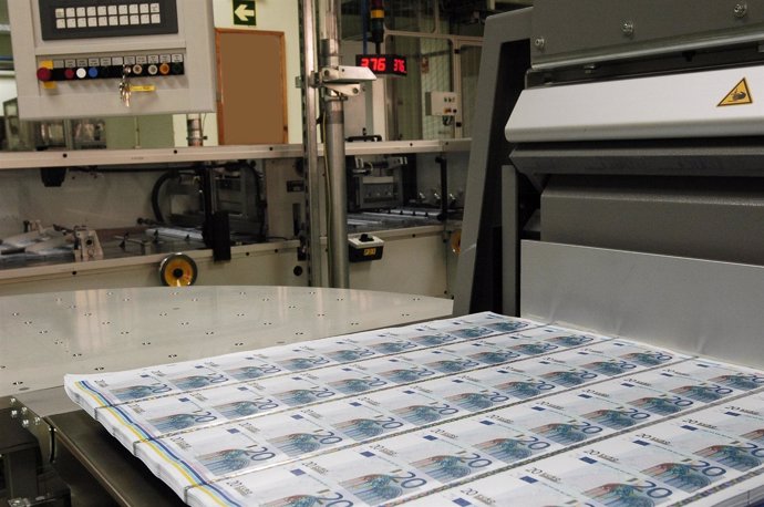 Fabricación De Billetes De Euros En La Fábrica Nacional De Moneda Y Timbre