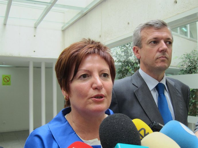 Los conselleiros de Sanidade y Presidencia.