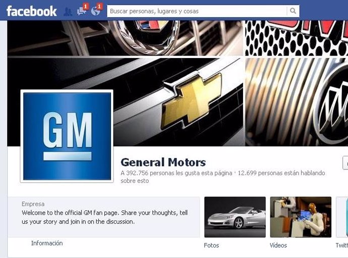 Página de Facebook de General Motors