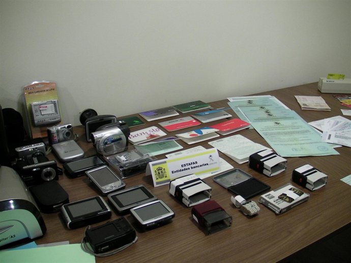 Objetos incautados en la Operación Palillo