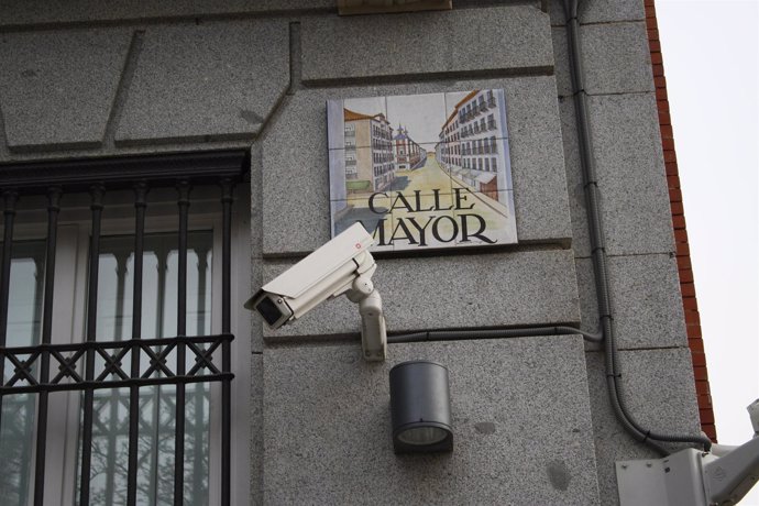 Cámara de seguridad en Madrid, calle Mayor
