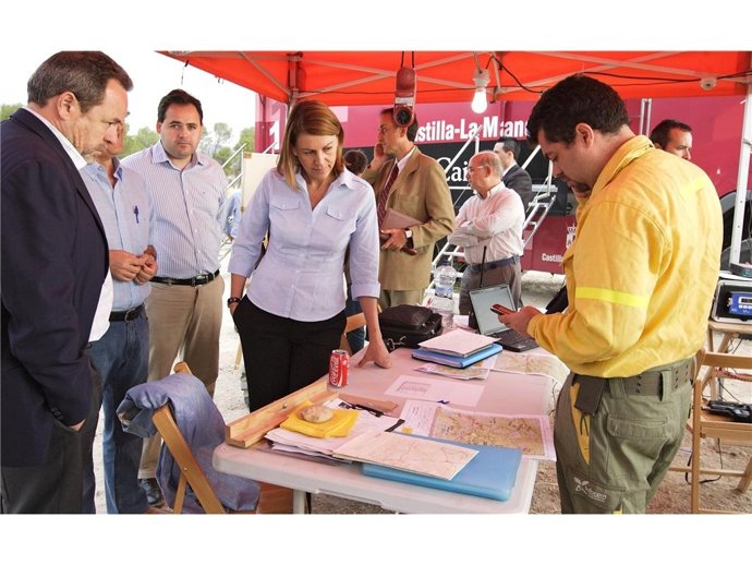 Nuñez en el incendio de Hellín