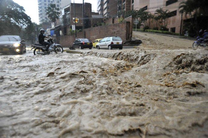 Fuertes lluvias en la ciudad de Cali, Colombia