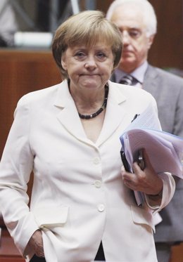 La Canciller Alemana, Angela Merkel, En El Consejo Europeo
