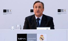 El presidente del Real Madrid Florentino Pérez