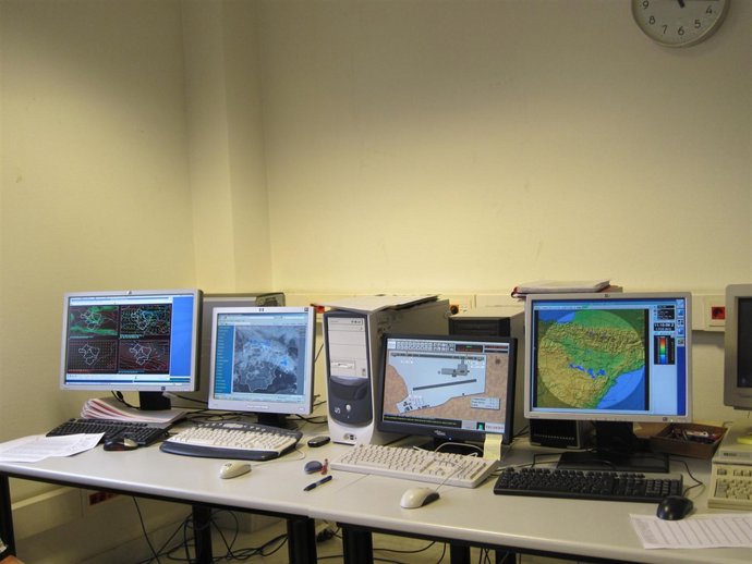 Ordenadores De La Sede En Aragón De La Agencia Estatal De Meteorología.