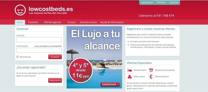 Pagina web de Lowcostbeds