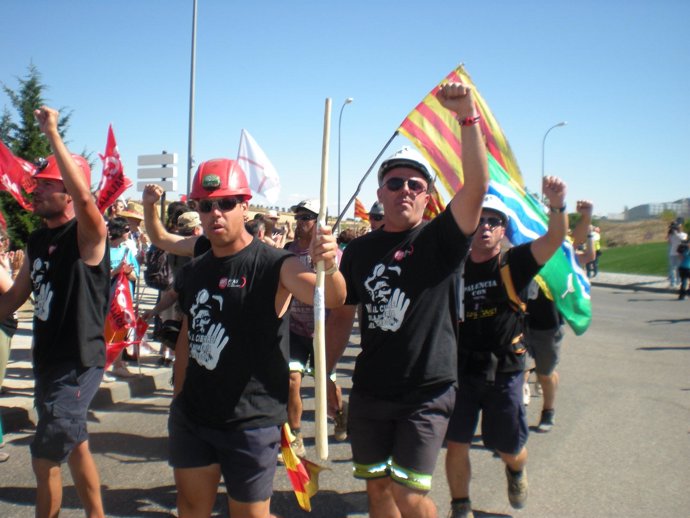 Marcha negra mineros en Guadalajara