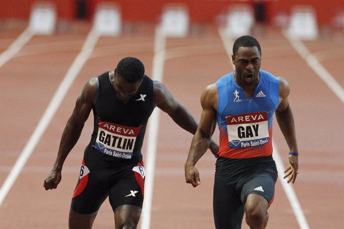 Tyson Gay se impone a Gatlin en los 100 metros de París