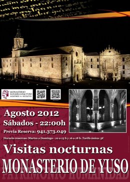 Cartel anunciador de las visitas