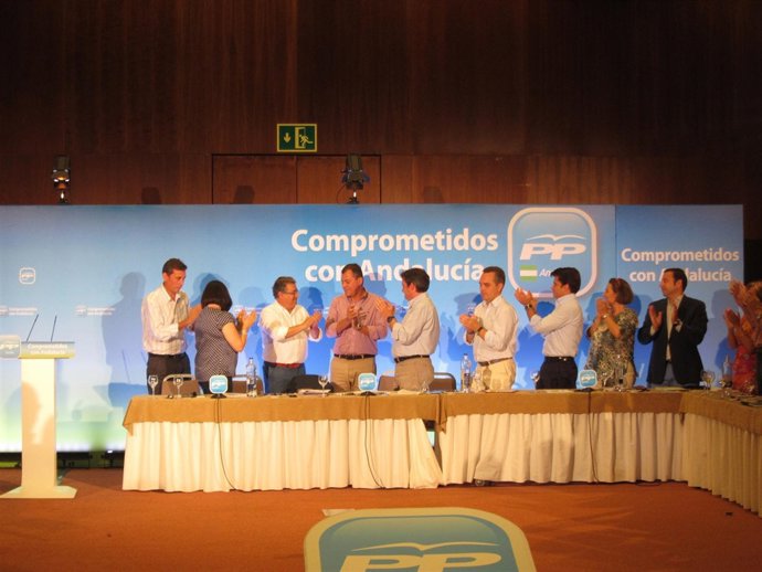 Juan Ignacio Zoido Y José Luis Sanz, En Un Acto Del PP De Sevilla