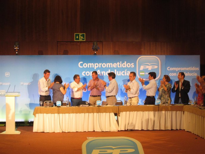 Juan Ignacio Zoido Y José Luis Sanz, En Un Acto Del PP De Sevilla