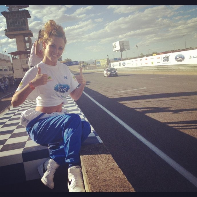 Edurne en el circuito del Jarama
