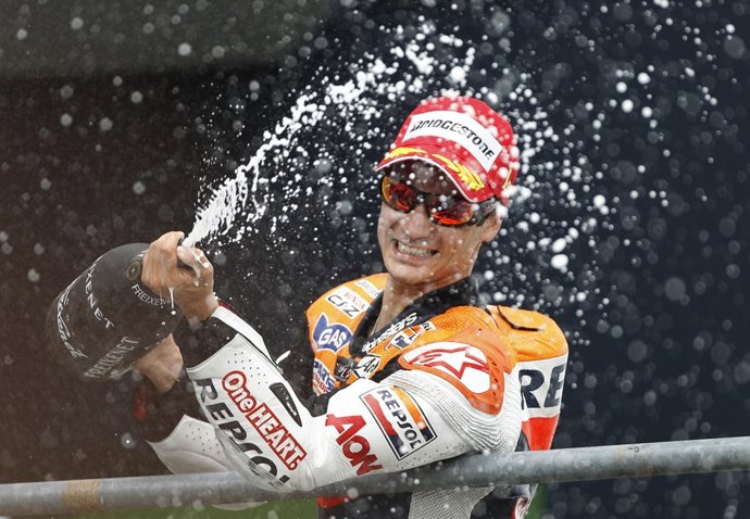 Dani Pedrosa celebración GP Alemania Sachsenring