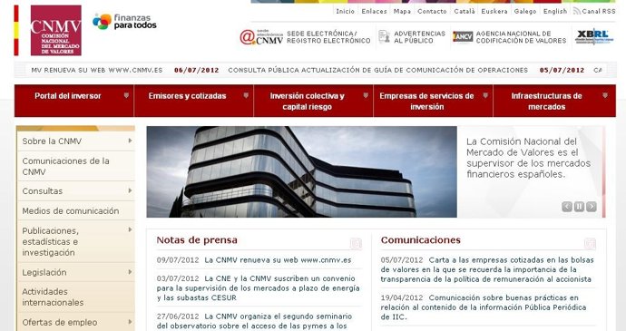 Nueva Web CNMV