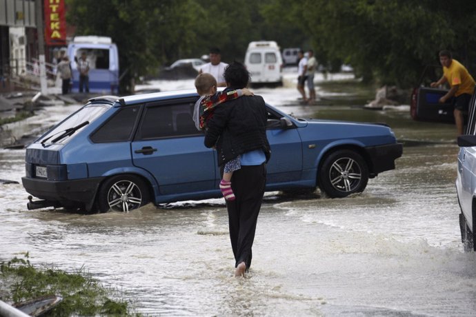 Lluvias en Rusia