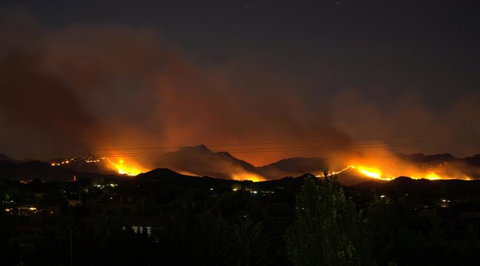 Incendio Hellín Noche