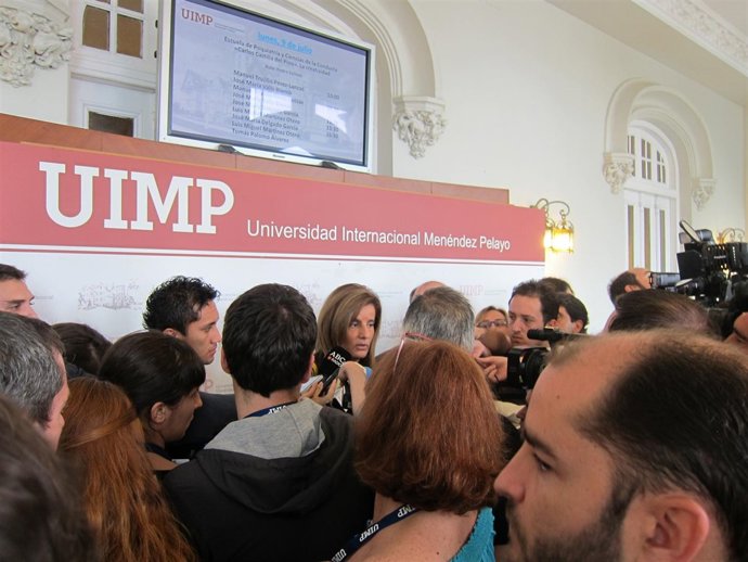 La ministra Fátima Báñez, en la UIMP