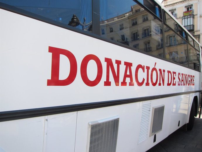 Unidad móvil de donación de sangre