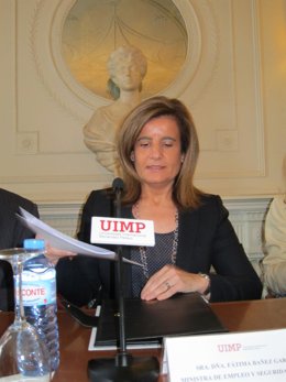 La ministra Fátima Báñez, en la UIMP