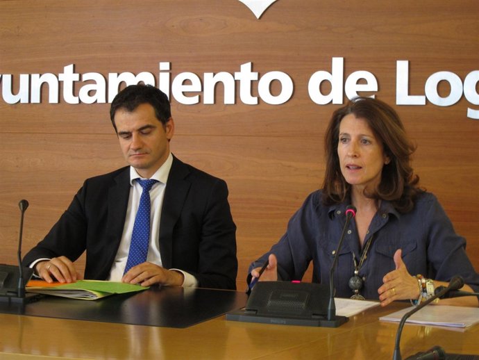 Sáinz y San Martín, en la rueda de prensa