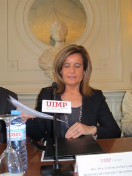 La ministra Fátima Báñez, en la UIMP