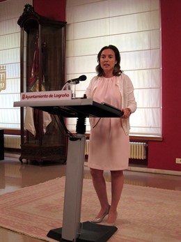 Cuca Gamarra, en la rueda de prensa