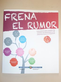 La guía 'Frena el rumor' editada por el Gobierno vasco.