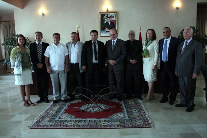 El alcalde de Málaga,  Francisco de la Torre, y el de Tánger, Fouad el Omari